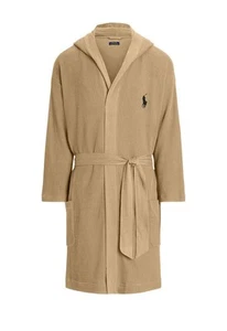 NWT Men’s Polo Ralph Lauren hooded thermal Robe ~TAN~SZ LRG/XL - Picture 1 of 3