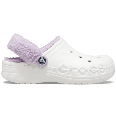 Crocs Adult Baya Lined Fuzz Strap Clog Slippers - Image 1 of 4