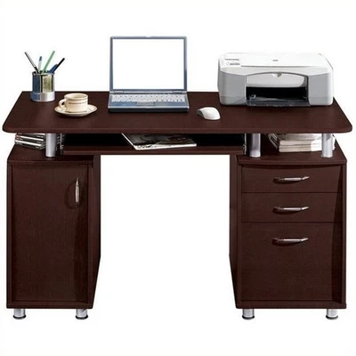 PC Computer Desk Laptop Table Study Writing Workstation Home Office w/ 3 Drawer - Image 1 of 4