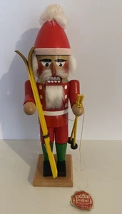 RARE VINTAGE STEINBACH NUTCRACKER SANTA WITH SKIS AND POLES  12” - Picture 1 of 12