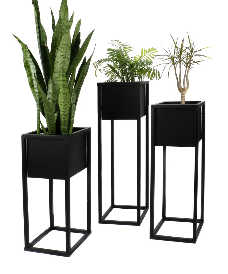 Blumentopf Ständer Metall Blumenständer Pflanzenständer Blumenkasten schwarz   - Bild 1 von 1