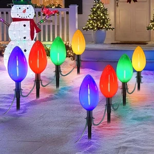 2 Pack Christmas Lights Jumbo C9 Outdoor Lawn Decorations Lights, 7Ft Jumbo C... - Bild 1 von 7