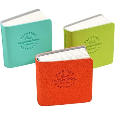 3PCS Mini Sketchbook Watercolour Paint Set Travel Notebook Tiny Artist Sketch