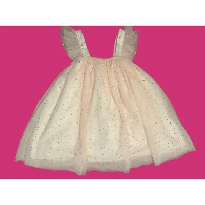 Vestido rosa a lunares metálico Pippa & Julie - Niño pequeño 5 Foto 1 de 4