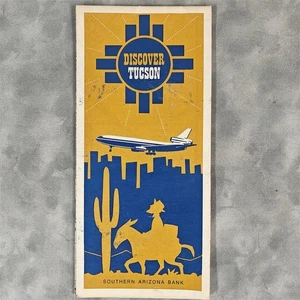 1974 Discover Tucson Straßenkarte Broschüre Southern Arizona Bank Rand McNally Vintage - Bild 1 von 3