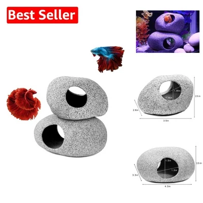 Handmade Aquarium Decorations - Betta & Cichlid Hiding Caves Set - Image 1 of 4