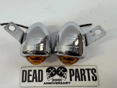 Harley Guide left right DH-49 glass lens bullet lights lamp LooK - Image 1 of 4