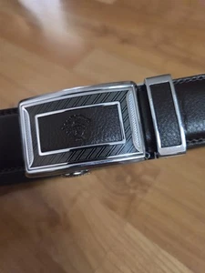 Gianni Versace Belt Size 42 Brown Medusa Leather Made In Italy Has Scratches Pic - Picture 1 of 9