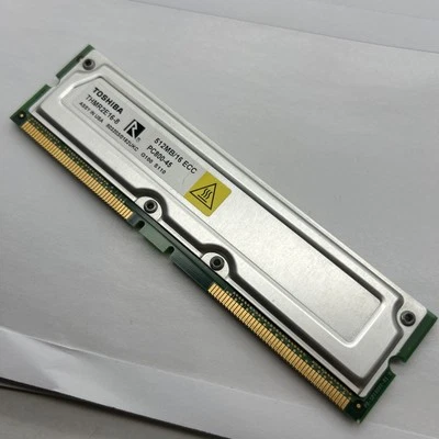 512mb RamBus ECC Toshiba 800-45 184pin RDram Memory Rambus THMR2E16-8 - Image 1 of 4
