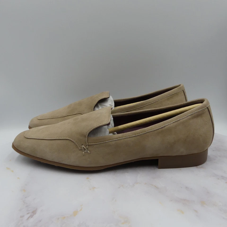 Aerosoles Paynes Shoes Womens Size 9.5W Beige Suede Loafers Comfort Slip On - Image 1 of 4