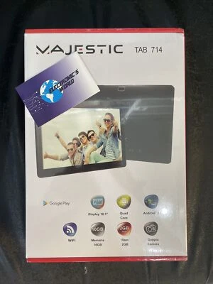 Majestic TAB-714 10.1” 16GB Wi-Fi Tablet - Nero - Immagine 1 di 4