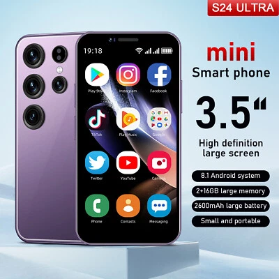 S24 Ultra Mini Smartphone 3.5 inch 2GB+16GB Dual SIM Mobile Phone Android 8.1 - Image 1 of 4