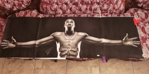 GIANNIS ANTETOKOUNMPO "Giannis Wings" 20X50 Autographed Charcoal Drawing PSA coa - Picture 1 of 6