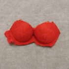 Victoria?S Secret Womens Red Lace Floral Underwire Push Up Sexy Lined Bra