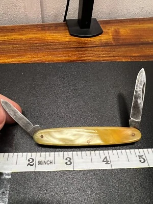 Vintage Richartz Solingen Germany Pocket Knife Celluloid Handle Whale - Image 1 of 4