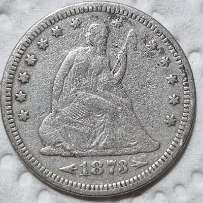 1873 Seated Liberty Quarter 25c Better Grade VF - XF Details #92030 - Image 1 of 2