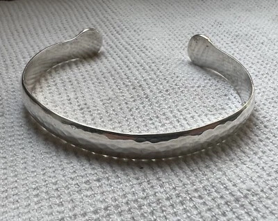 Bracelet ancien Vintage - argent massif Martelé - Photo 1/4