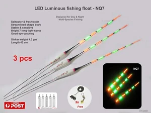 LED Electronic Luminous Saltwater Freshwater Fishing Float Garfish Yellow Tail - Picture 1 of 59
