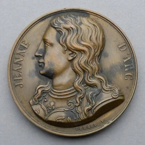 French, Antique Medal 1914. Saint Joan of Arc, Jeanne d'Arc. By Domard. - Picture 1 of 6