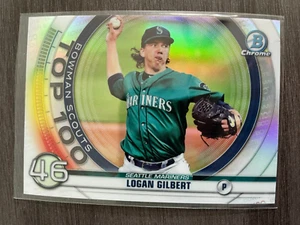 2020 Bowman Chrome Logan Gilbert Scouts Top 100 Refractor #BTP-46 - Picture 1 of 2