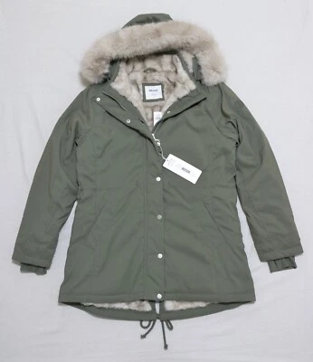 Acogedora chaqueta parka Hollister forrada de piel sintética para mujer talla L, XL, XXL nueva con etiqueta Foto 1 de 4