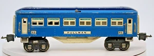 Lionel 613 Vintage O Prewar Blue Tinplate Pullman Passenger Car 1:48 Scale - Picture 1 of 5