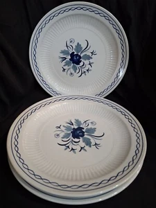 Set of 4 Adams English Ironstone Blue Baltic Side Salad Plates 9" - Picture 1 of 7