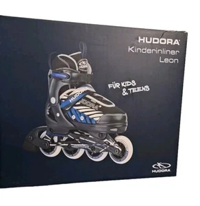HUDORA Kinder Inliner LEON Rollschuhe Schwarz / Blau Gr. 33 - 36 - Bild 1 von 1