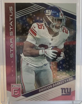  2019 Elite Saquon Barkley NY Giants*Pink Parallel*Star Status* SS-7 - Image 1 of 3