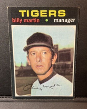 1971 Topps Card #208 Billy Martin Detroit Tigers HOF Free Shipping!
