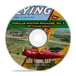 Popular Aviation Magazine, Vol 2, 227 Issues, 1945-1963, American Flight DVD - Foto 1 di 12
