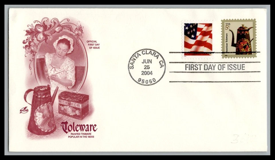 US FDC # 3756 5c Coffee Pot ArtCraft   2003, 9p3539 - Image 1 of 1