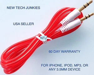 3.5mm male stereo audio aux auxiliary cable for iPod mp3 car iPhone 4s 5c 6 plus - Picture 1 of 62