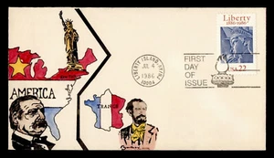 USA 1986 FDC Statue Of Liberty Auguste Bartholdi Canceled In Liberty Island - Photo 1/2