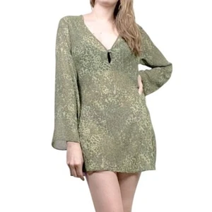 Vestido Lencería Transparente Estampado Leopardo Verde Victorias Secret De Colección Talla M Usado en Excelente Condición - Imagen 1 de 11