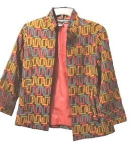 Painted Pony Gr. XS Vintage bunte Kurzjacke vorne offen Regenbogen - Bild 1 von 9
