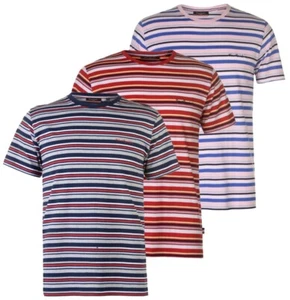Pierre Cardin Mens Multi Colour Striped Tee - Regular Fit, Crew Neck - ! SALE !! - Picture 1 of 17