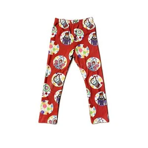 Ruffle Girl Nutcracker Themed Christmas Leggings Girls Size 5 Elastic Waist Red - Picture 1 of 11