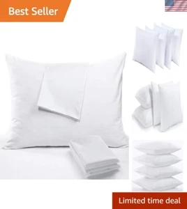 Protectores de almohada de algodón silenciosos sin arrugas de 20x26" - Paquete de 4 para máxima comodidad - Imagen 1 de 7