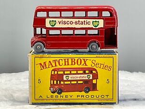 1950s Matchbox Lesney no.5C Routermaster London bus, mint, genuine, D2 box N.O.S