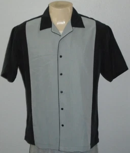 Camisa Retro Dos Tonos Paneles Hipster Abotonada Hombre Mediana - Imagen 1 de 5
