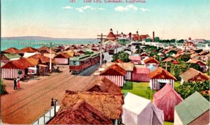Carpa postal CA Coronado City Trolley de colección vista publicada 1930 - Imagen 1 de 2