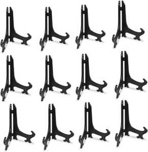 12 Pcs 6 Inch Plastic Easels Plate Display Stand Picture Frame Stand Holder - Picture 1 of 3
