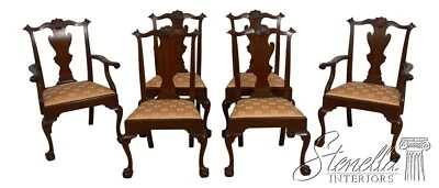 L67751: Set of 6 HENKEL HARRIS Model 102 Clawfoot Mahogany Dining Chairs - Image 1 of 4