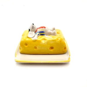 Ceramic Mouse Cheese Holder Kitchen Kitch 4.75" x 3.75" x 2.5" - Picture 1 of 8