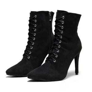 Ballroom Latin Dance Shoes Women Ladies Girls Tango Salsa Shoes Boots 6-9cm Heel - Picture 1 of 14