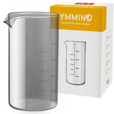 Vaso de vidrio de repuesto de prensa francesa de diseño universal estándar 34 OZ, se adapta a la mayoría Foto 1 de 4