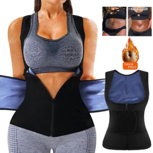 Women Sauna Sweat Vest Waist Trainer Cincher Tummy Control Shaper Heat Trapping - Picture 1 of 12