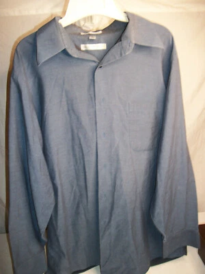 Shirt Geoffrey Beene, Button Front, Long Sleeve, Blue Size 15 1/2 32/33 - Image 1 of 2