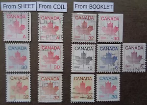 CANADA 1982-83 used maple leaf definitive series. We combine shipping - Picture 1 of 1